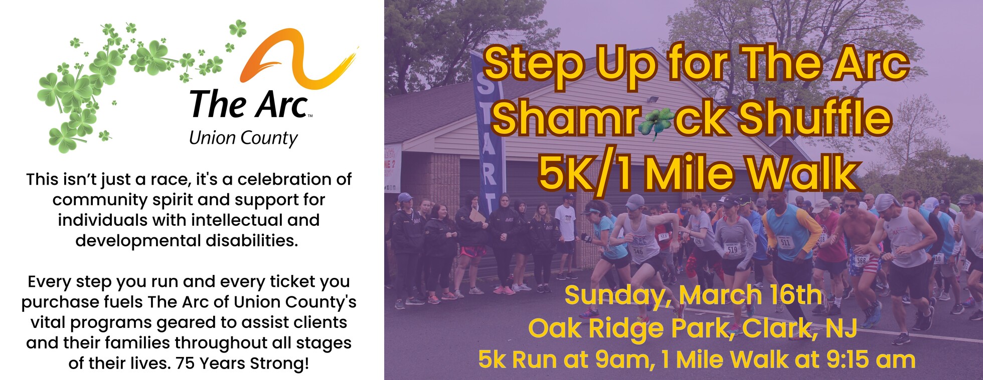 Sponsorships: Step Up For The Arc Shamrock Shuffle